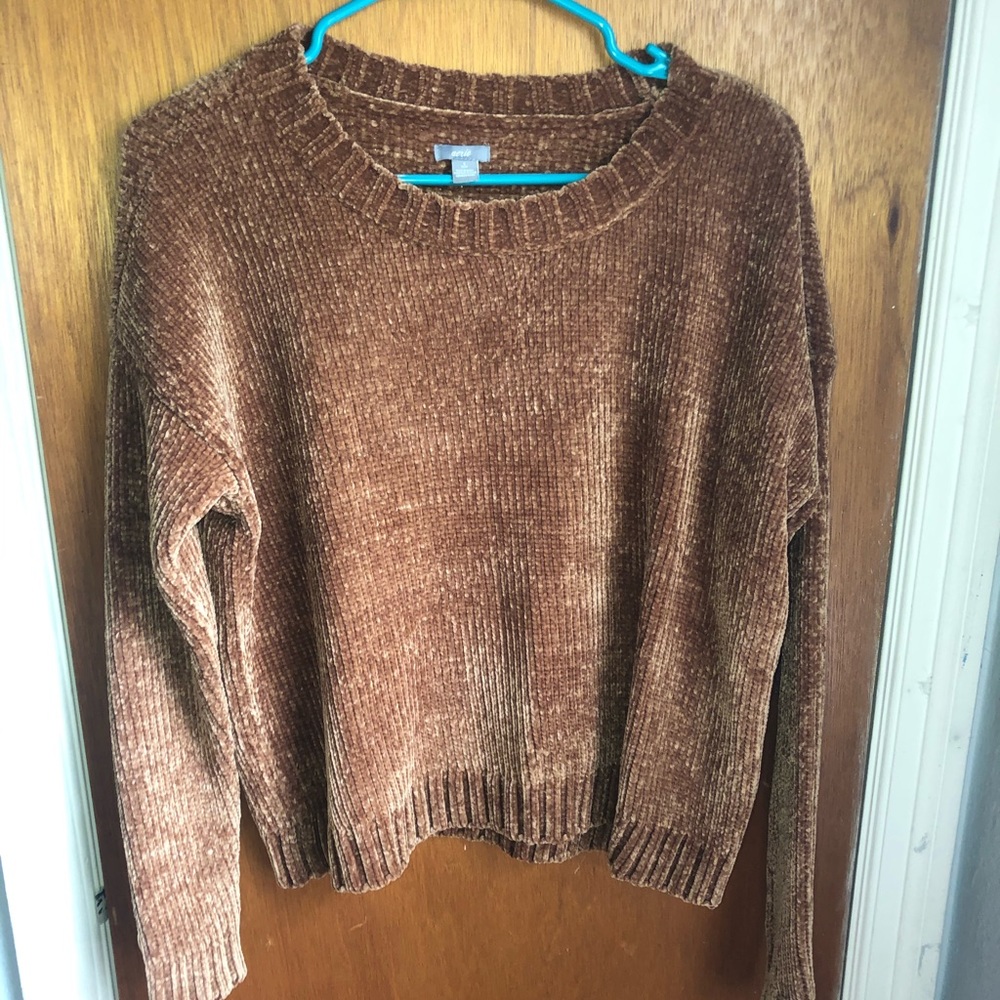 Burnt Orange/Brown Chenille Sweater